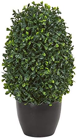 13-inch Boxwood Topiary Nearly Natural UV-Resistant IndoorOutdoor