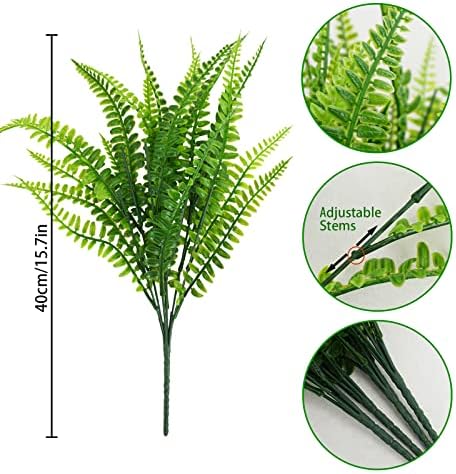 Uieke 24-Piece Realistic artificial Boston ferns