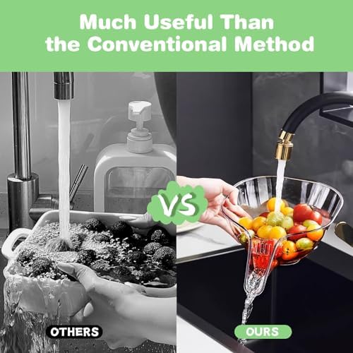 Yamjug Drainage Basket 3-Piece Multi-Functional Kitchen Tool for Fast Cleansing