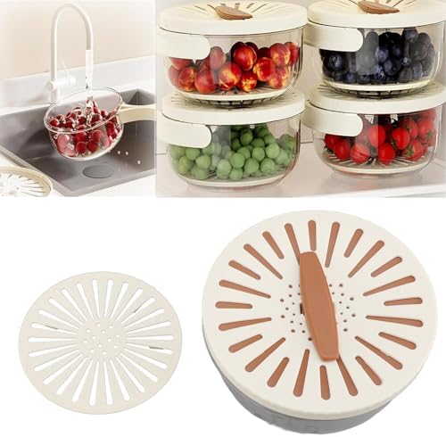 Draining Basket for Fruit Snacks Foldable with Lid Kitchen Essential