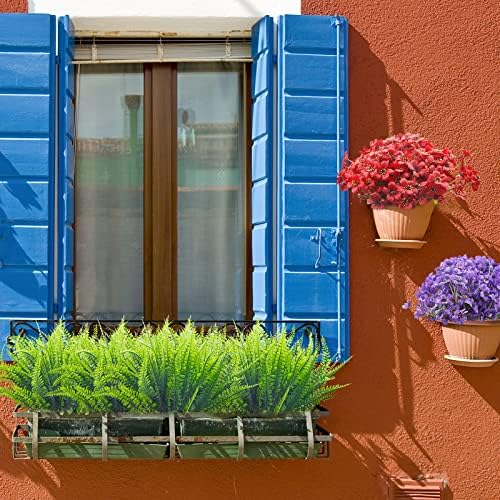 26-Pack Aufind Fake Boston Fern Outdoor Plant Set in Green