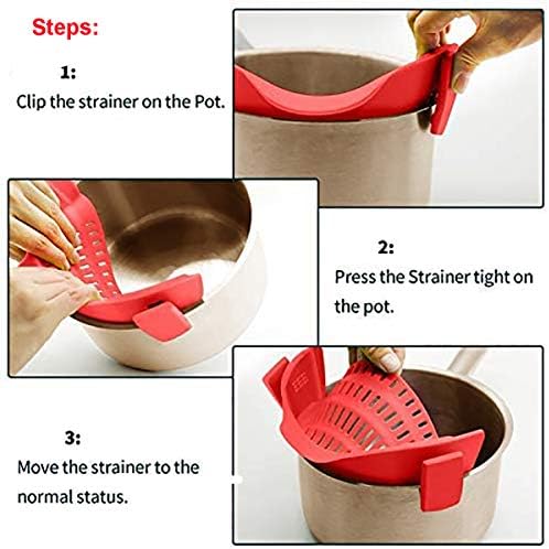UpTuoLi Snap Strainer Clip On Colander For Pots Pans