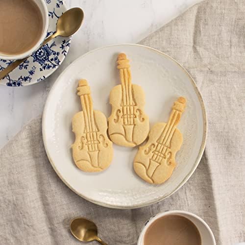 Bakerlogy Violin Cookie Cutter Perfect for Baking or Crafts