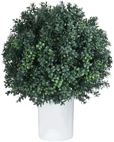 2-Piece IndoorOutdoor Boxwood Fake Topiary Set