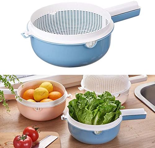 Cabilock Double Layer Fruit StrainerHigh-Quality Kitchen Colander for Washing Fruits Vegetables