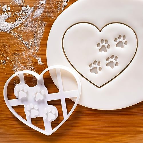 Heart Paw Prints Cookie Cutter - Easy Fun for Baking