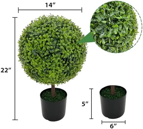 Luxury 2-Pack Boxwood Topiaries