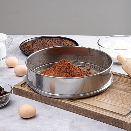 Sturdy 12-Inch Sifter Strainer with 3mm Mesh Durable for Commercial Use
