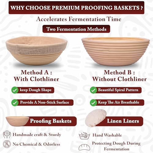 Banneton Proofing Basket Set by HomeIlyCart