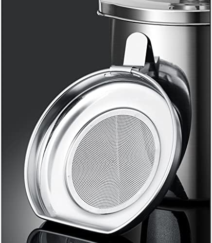 Durable Stainless Steel Grease Container with Strainer for Cooking Oil 2L Silver