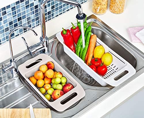 Boxup Extendable Colander Over The Sink Strainer for Kitchen Use