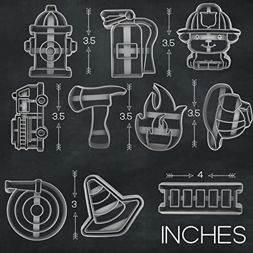 Firefighter-Themed Cookie Cutters Set
