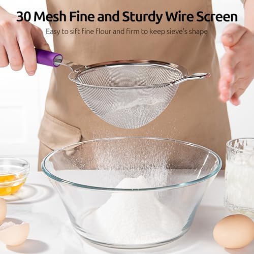 U-Taste Medium Fine Mesh Strainer with Silicone Handle
