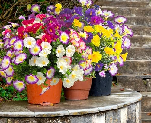 Artificial Flowers for Outdoors 12 Bundles Fake Flowers