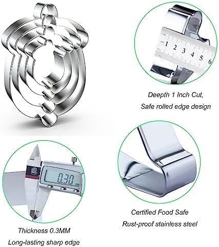 Acorn Cookie Cutter Set - 4 Pieces Stainless Steel