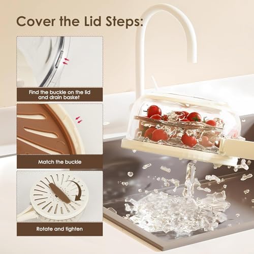 Effortlessly clean your kitchen with the JOLOV Small Plastic Food Strainer Bowl