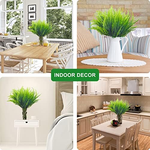 26-Pack Aufind Fake Boston Fern Outdoor Plant Set in Green