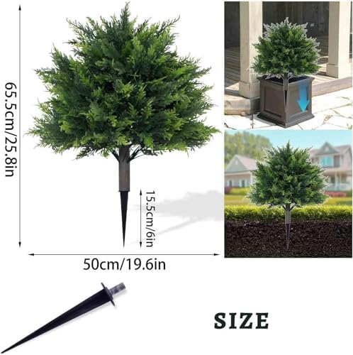 Realistic Cedar Container Filler IndoorOutdoor Decor