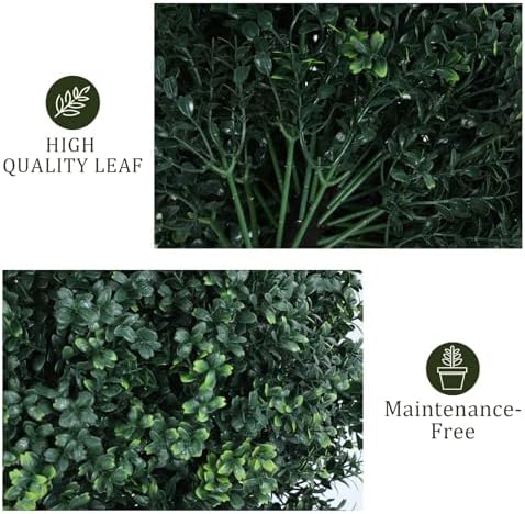 2-Pack Fake Boxwood Ball Trees with Spike