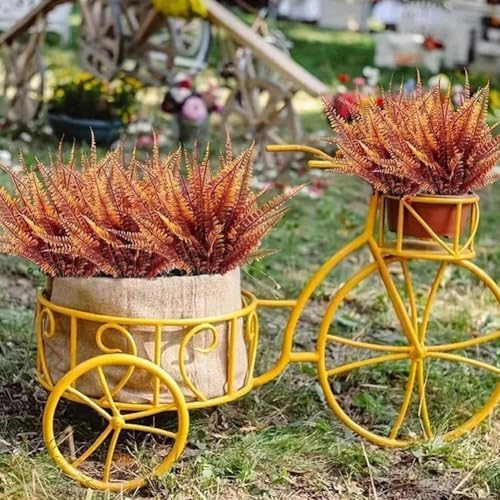 Artificial Fall Plants 8-Piece Fake Boston Fern Plant Set UV-Resistant