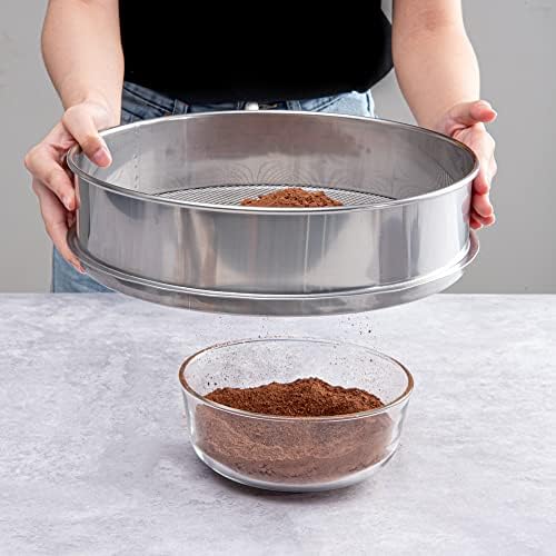 Sturdy 12-Inch Sifter Strainer with 3mm Mesh Durable for Commercial Use
