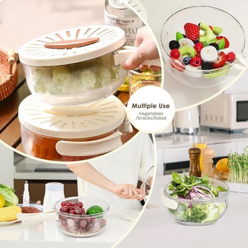 Effortlessly clean your kitchen with the JOLOV Small Plastic Food Strainer Bowl