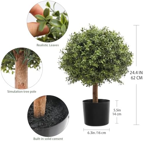 245 Artificial Boxwood Topiary Set of 1