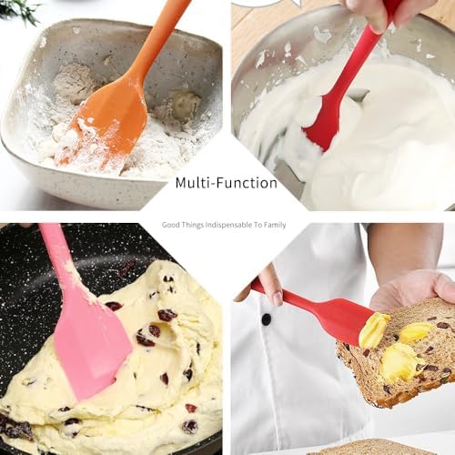 4Pcs Plastic Nylon Mesh Strainer and Silicone spatula Set for Kitchen Use