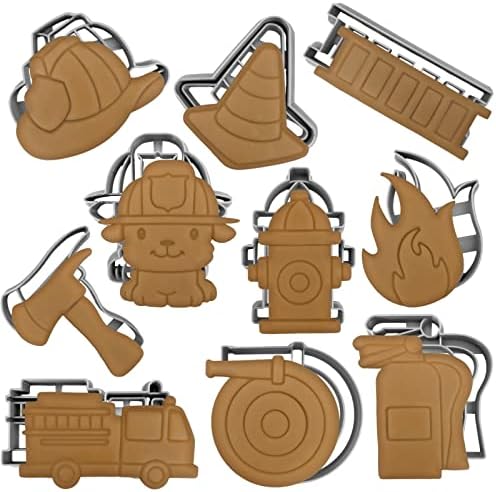 Firefighter-Themed Cookie Cutters Set