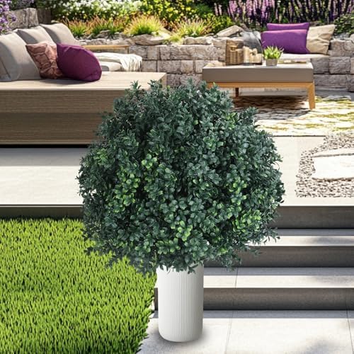 2-Pack Fake Boxwood Ball Trees with Spike