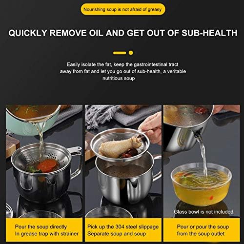 Stainless Steel Fat Separator for Kitchen Use