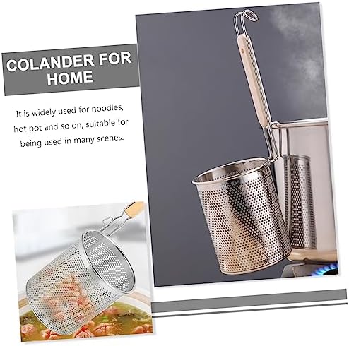 Stainless Steel Noodle Strainer Basket with Handle 12CM Mesh