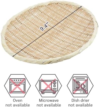 TICKUSAN Bamboo Round Colander Basket