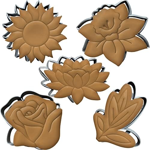 Stylish 35-Inch Floral Cookie Cutters