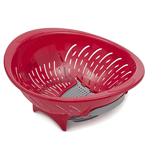 Double-Ended Colander Red Easy Use Durable