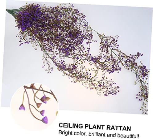 GRCQLWT Greenery Garland Artifictional Purple Rattan Wall Hanging Decor