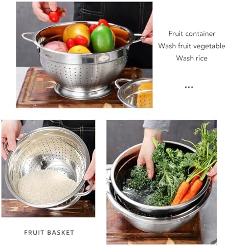 Sturdy Stainless Steel Fruit Vegetable Strain Basket Kitchen Essentials