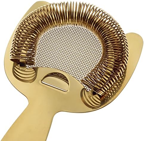 High-Quality Gold-Plated Strainer for Bar Mixology