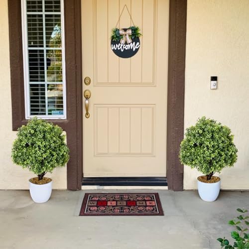 THE BLOOM TIMES 2ft Boxwood Topiary Ball Trees Set