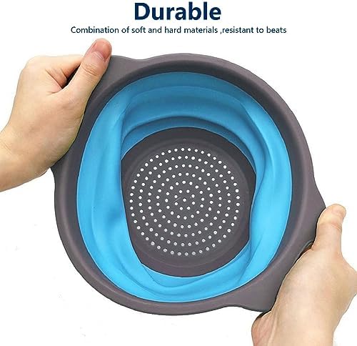 Onfamico Collapsible Colander Set of 3 - Heat Resistant - Kitchen and Travel Use