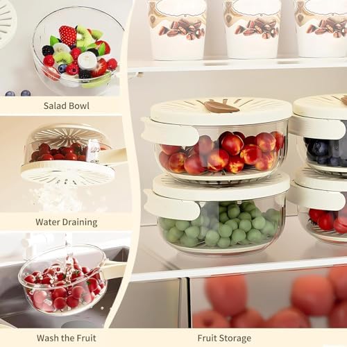 Effortlessly clean your kitchen with the JOLOV Small Plastic Food Strainer Bowl