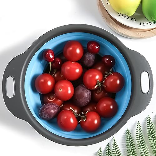 Onfamico Collapsible Colander Set of 3 - Heat Resistant - Kitchen and Travel Use