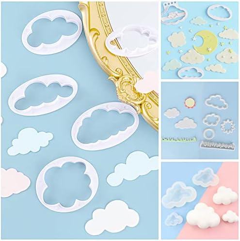 Grosun 3D Cloud Mold Set for Cake Creations