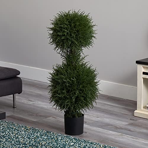 Stately Cedar Topiary with Lights