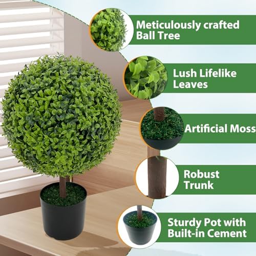 Luxury 2-Pack Boxwood Topiaries