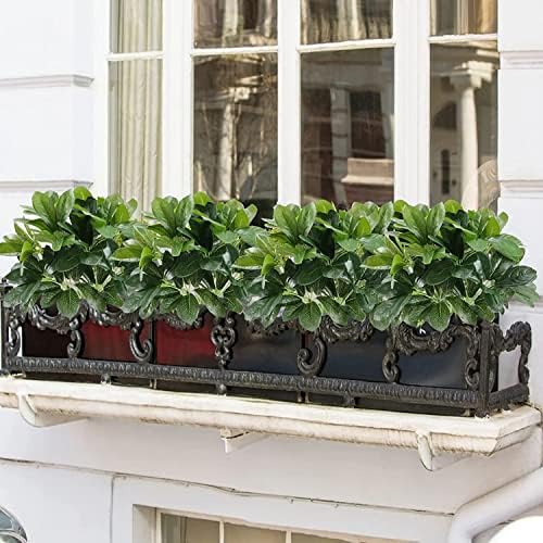 4pcs Real Touch Schefflera Bushes Fake Silk Greenery Arrangements