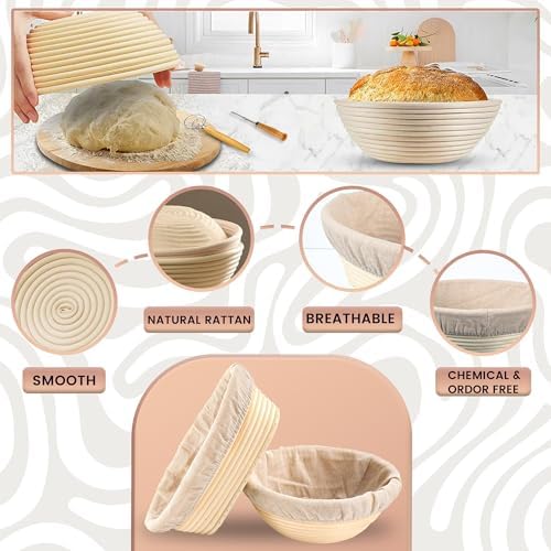Proofing Baskets Sourdough Starter Set