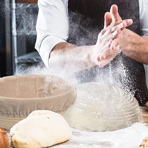 Richro 2 Pack 9-Inch Round Banneton Proofing Basket for Sourdough Bread