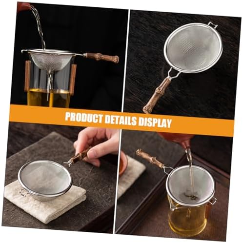 Tea Strainer Flour Sieve Colander with Silver Handle