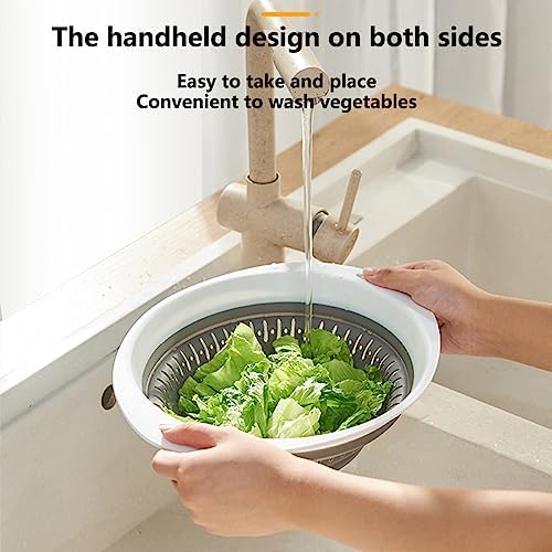 Collapsible silicone colander strainer set for kitchen essentials home use